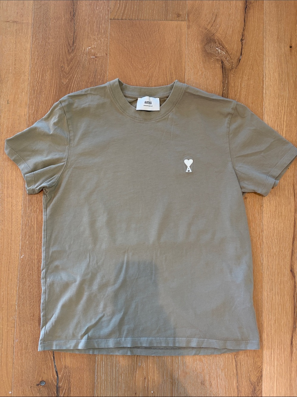 AMI Paris Taupe Logo T-Shirt